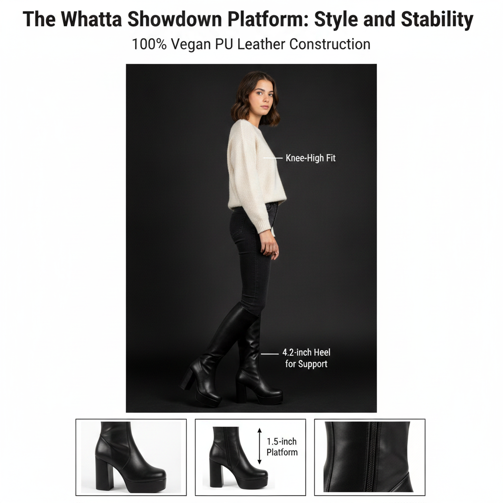 Whatta Showdown Platform Knee High Boots