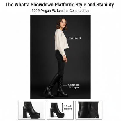 Whatta Showdown Platform Knee High Boots