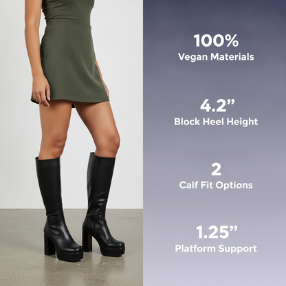 Whatta Showdown Platform Knee High Boots
