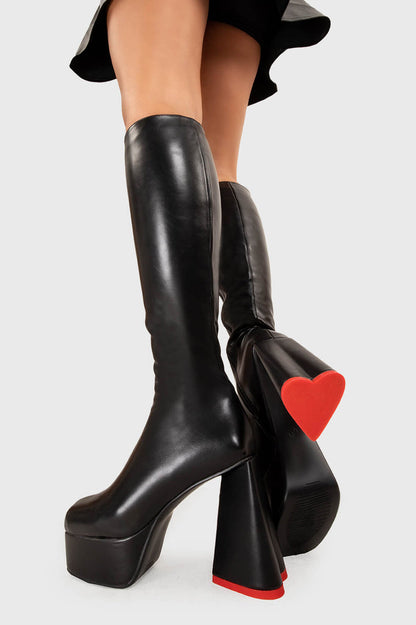 Whatta Showdown Platform Knee High Boots