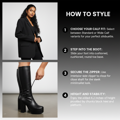 Whatta Showdown Platform Knee High Boots